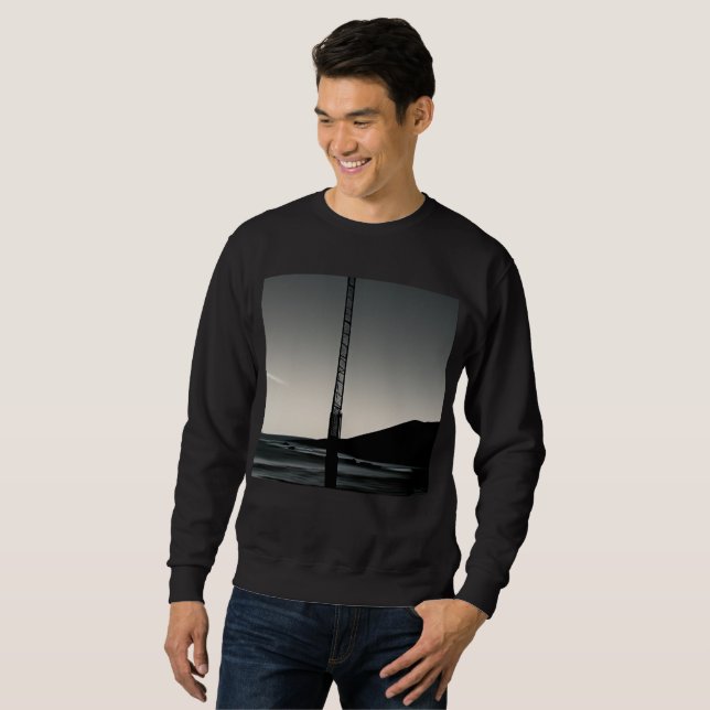 Estábamos aquí hombres sudadera negra (Anverso completo)