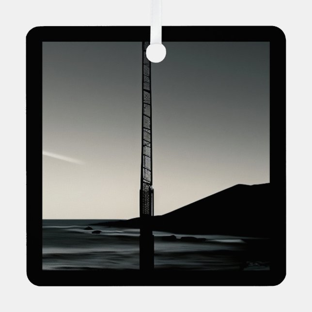 Estábamos Aquí metalizado adornos cuadrados (Anverso)