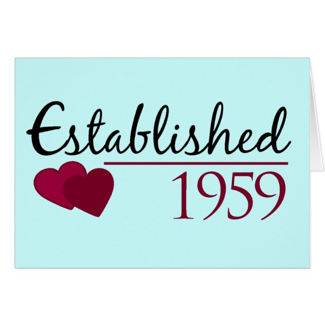 Establecido 1959 (Anverso (Horizontal))
