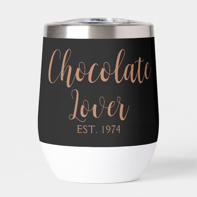 Establecido Amante del Chocolate Brown Script (Frente)