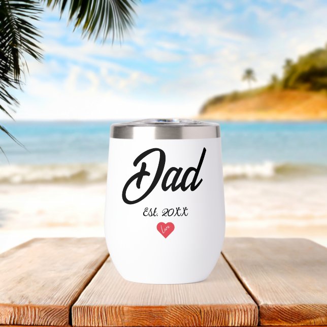 Establecido Papá Corazón Escritura Negra (Playa (girada))