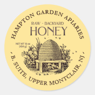 Estaca de jardín con pequeñas abejas Etiqueta de l