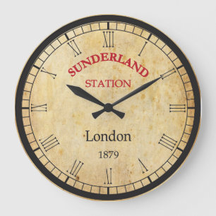 Estación 1879 de Sunderland del reloj de pared del