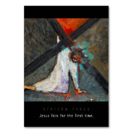 Estación 3, Jesús cae #1 Tarjeta de Oración