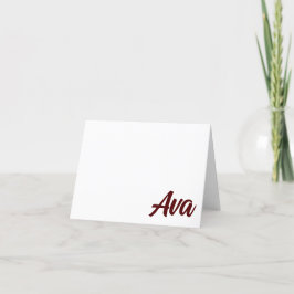 Estación de Colegio MAROON, Tarjeta de Nota Person