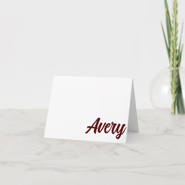 Estación de Colegio MAROON, Tarjeta de Nota Person (Anverso)