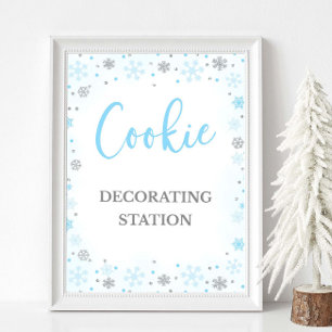 Estación de decoración de cookies Rótulo Rótulo az