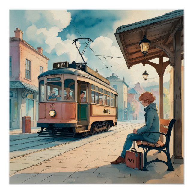 Estación de la Esperanza – Póster de Tranvía con A (Anverso)