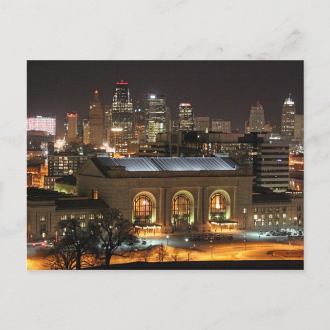 Estación de la unión de Kansas City en la postal (Anverso)