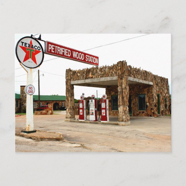 Estación de Madera Petrificada, Decatur, tarjeta p (Anverso)
