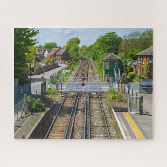 Estación de tren rural Puzzle Jigsaw (Horizontal)