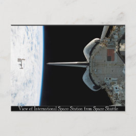 Estación espacial desde la postal del transbordado