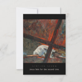 Estación Siete, Jesús cae #2, Tarjeta de Oración