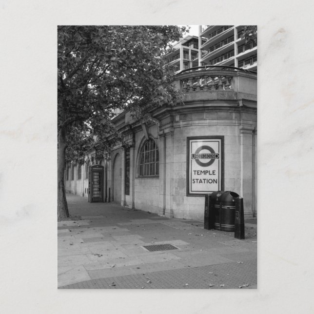 Estación Temple, Londres Tarjeta Postal Reino Unid (Anverso)