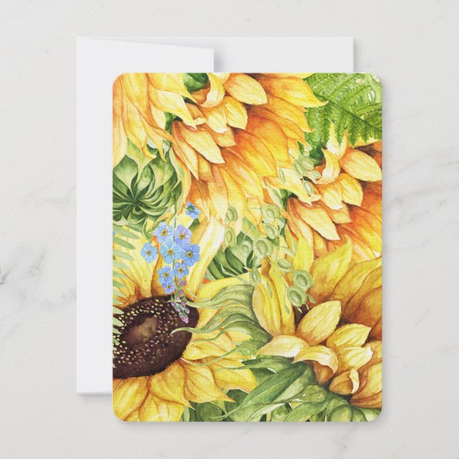 Estacionalidad de girasoles / invitaciones (Anverso)
