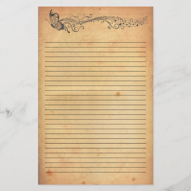 Estacionamiento de mariposas de papel antiguo (Anverso)
