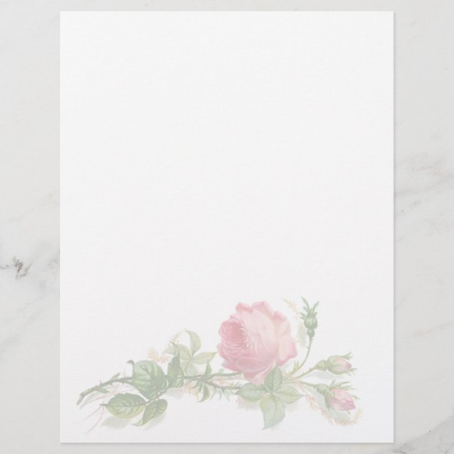Estacionamiento de membrete floral vintage (Anverso)
