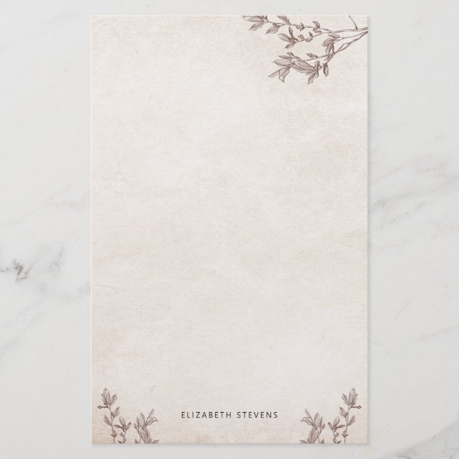 Estacionamiento de papel antiguo de árbol rústico  (Anverso)