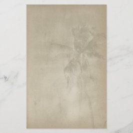 Estacionamiento de papel de árbol de palmas retro 