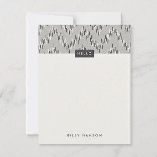 Estacionamiento del Boho Ikat Zig Zag - Gris