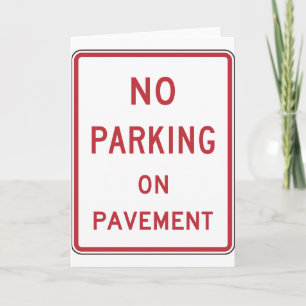Estacionamiento prohibido en tarjetas de