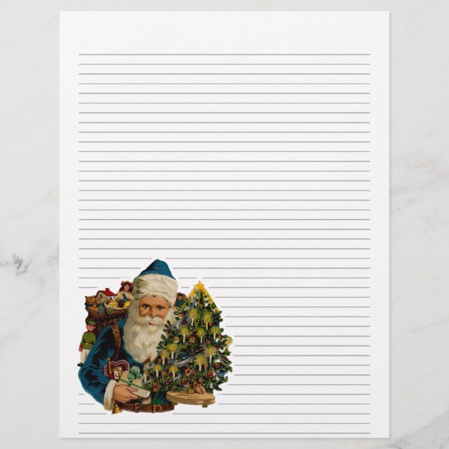 Estacionamiento vintage de membrete de Navidad (Anverso)