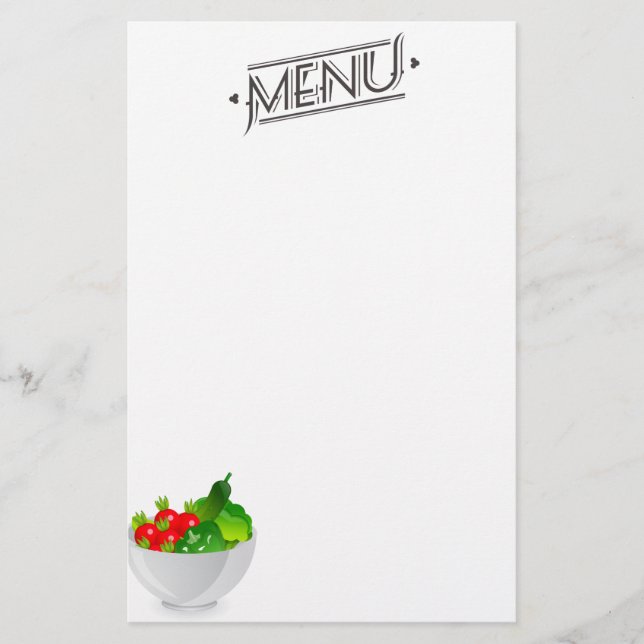 Estacionario de menú (Anverso)