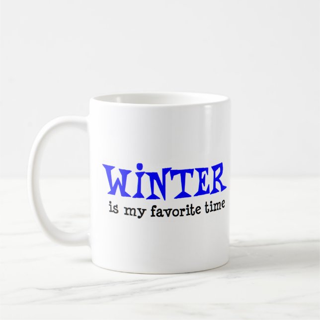 estaciones invierno tiempo favorito taza de café (Izquierda)