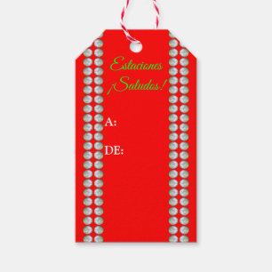 Estaciones ¡Saludos! Etiqueta de regalo