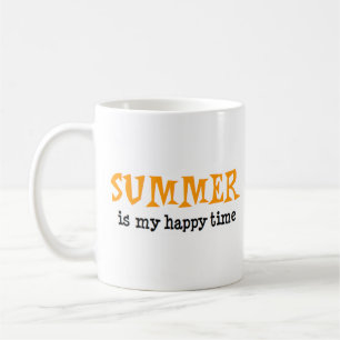 estaciones verano feliz tiempo café taza