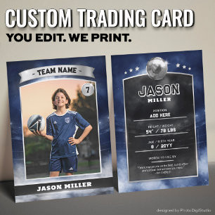 Estadio Blue Silver de la tarjeta de personalizado
