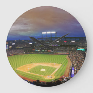 Estadio de béisbol - reloj de pared de acrílico -