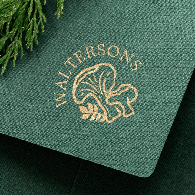 Estadio de sellos de cera de madera personalizada (Personalized Woodsy Forest Mushrooms Wax Seal Stam Rubber Stamp)