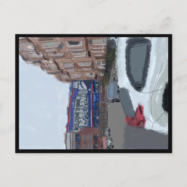 Estadio Ibrox Glasgow, postal de Escocia (Anverso)