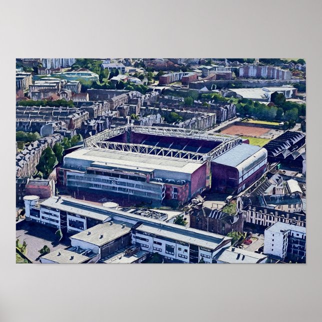 Estadio Tynecastle Edimburgo Arte Aérea (Frente)