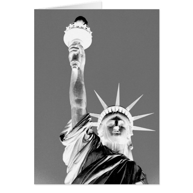 Estado blanco y negro de la libertad Nueva York (Frente)