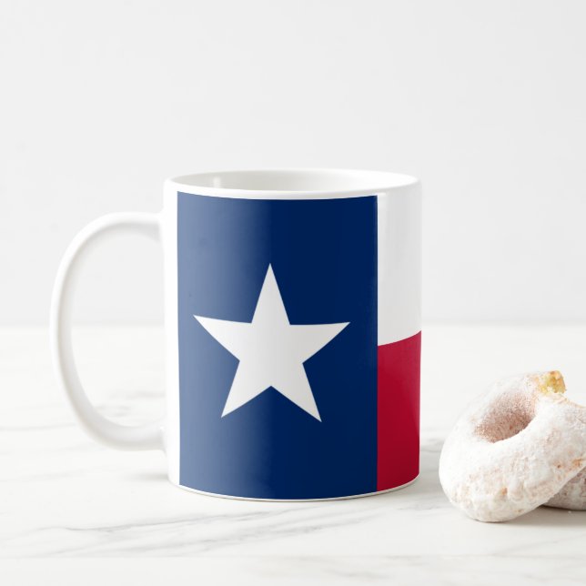 Estado de estrella solitaria - taza de café de Tex (Con donut)