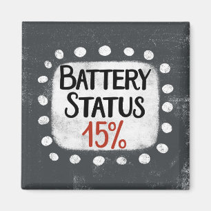 Estado de la batería 15 por ciento imán refrigerad