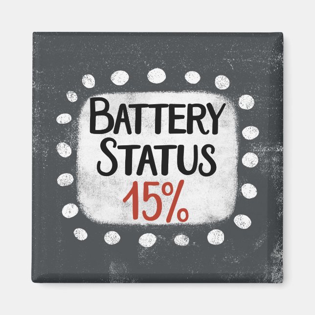 Estado de la batería 15 por ciento imán refrigerad (Frente)