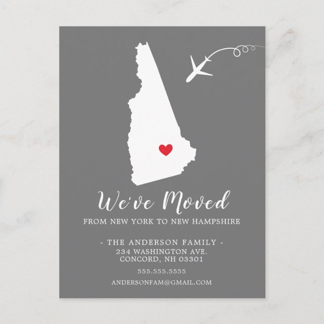 Estado de la Invitación móvil nueva tarjeta postal (Anverso)