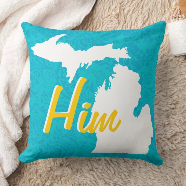 Estado De Michigan O Almohada De Color (Manta)