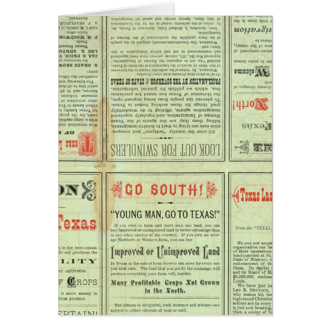 Estado de Verso de Texas (Frente)