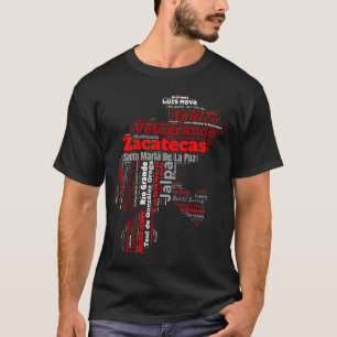 Estado De Zacatecas México Camiseta Ciudades Zac
