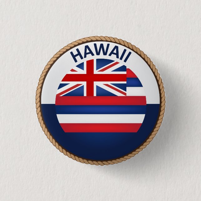 Estado del botón del sello de la bandera de Hawaii (Anverso)