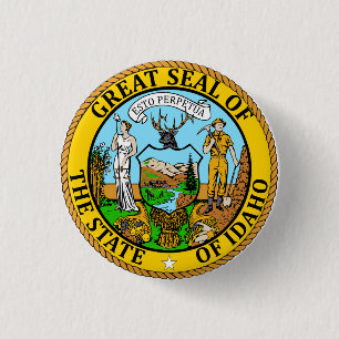 Estado del botón del sello de la bandera de Idaho