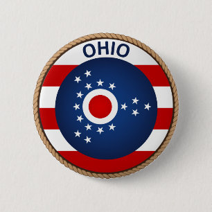 Estado del botón del sello de la bandera de Ohio