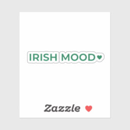 Estado Irlandés Pegatina De Texto Ancho Minimalist