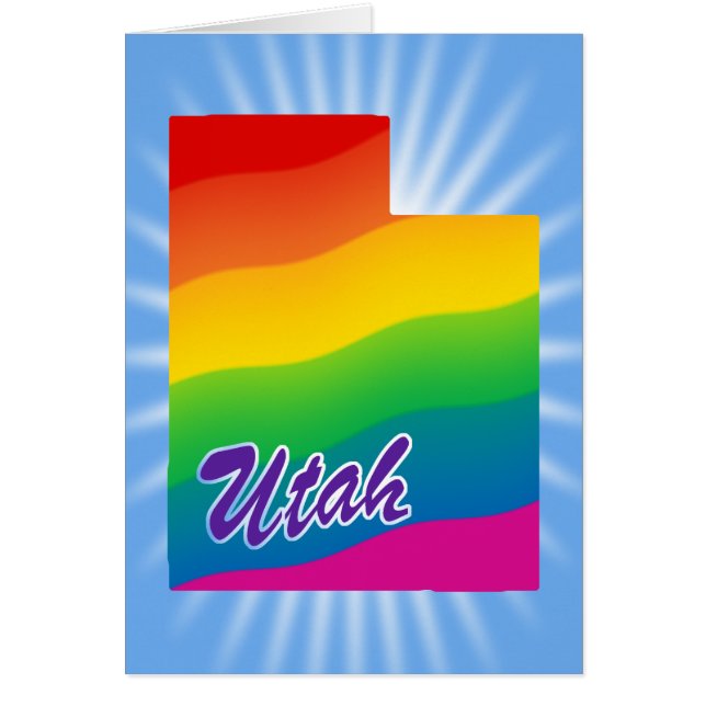 Estado Lluvia de Colores de Utah (Frente)