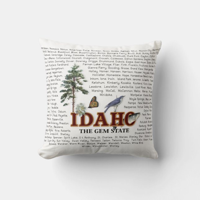 Estados americanos - Cojín decorativo de Idaho (Anverso)
