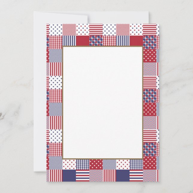 Estados Unidos Americana Patchwork Red White & Blu (Anverso)